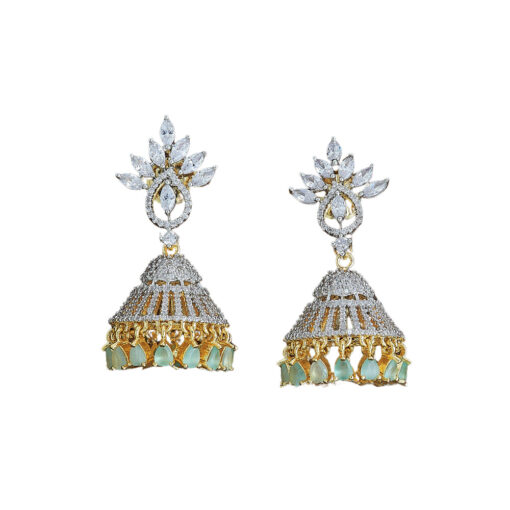 Classic CZ Jhumki Earrings - Image 3