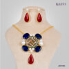 JAT01B Tribal Handcrafted Necklace Blue