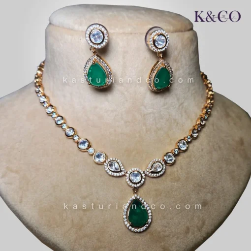 Moissanite Polki Necklace - Image 2