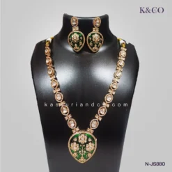 Best Zara Mossainite Necklace Set Green Essendon