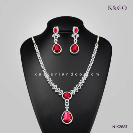 Buy AD Necklace with Doublet stone