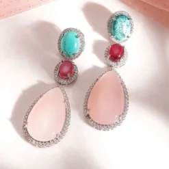 Colourful Stone Drop Earrings in Melbourne