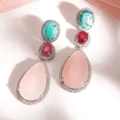 Colourful Stone Drop Earrings in Melbourne