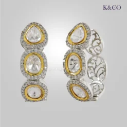 Jia Classic Polki CZ Earrings Melbourne Vic