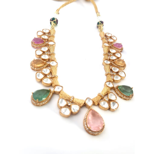 Nia Polki Necklace with semiprecious stones - Image 3