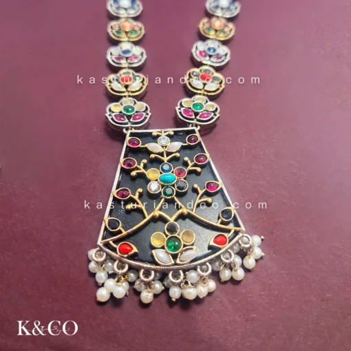 Jaipuri Handmade necklace, Green - Image 3
