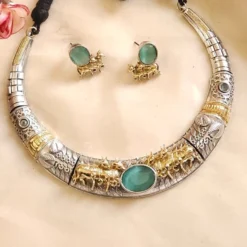 Hasli Choker with stones and artwork