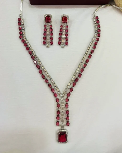 Tara Layered Necklace with CZ & Stones - Image 10