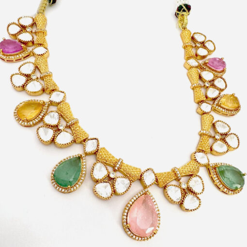 Nia Polki Necklace with semiprecious stones - Image 2