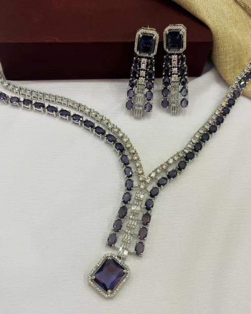 Tara Layered Necklace with CZ & Stones - Image 7