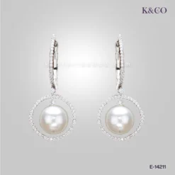 Silver Earrings with pearls