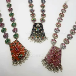 Wear with saree Ethnic long Necklace
