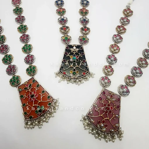 Jaipuri Handmade necklace, Green - Image 5