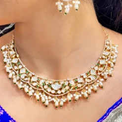 Tiara Jadau Choker Necklace, Green