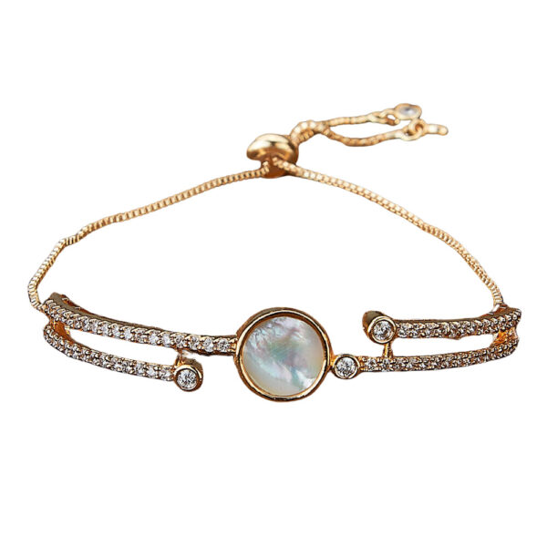 Slim Bracelet with MOP & CZ