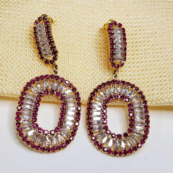 Bordeaux Luxe Earrings - Image 2