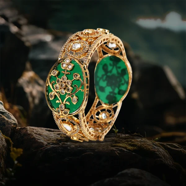 Kada with Mossainite Stones - Image 2