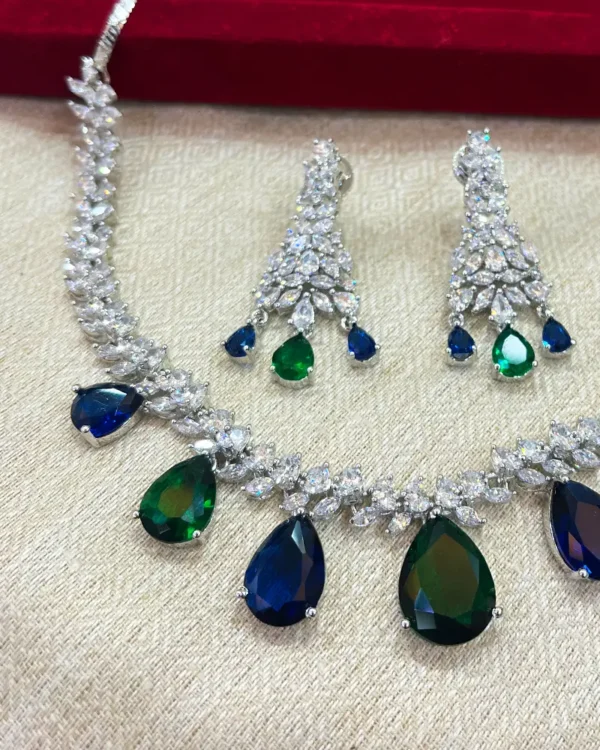 Perfect Evening Dress Necklace with CZ & Stones - Image 2