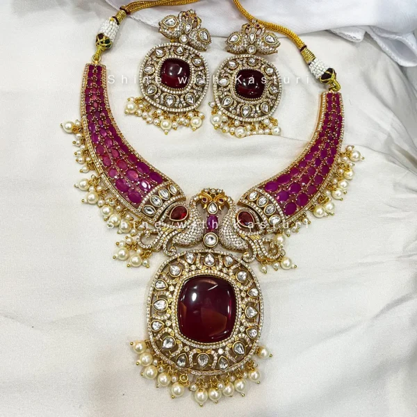 Celebrity Inspired Choker with Royal Pendant - Image 2
