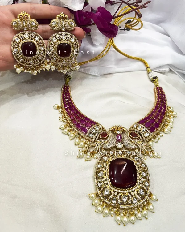 Celebrity Inspired Choker with Royal Pendant - Image 3