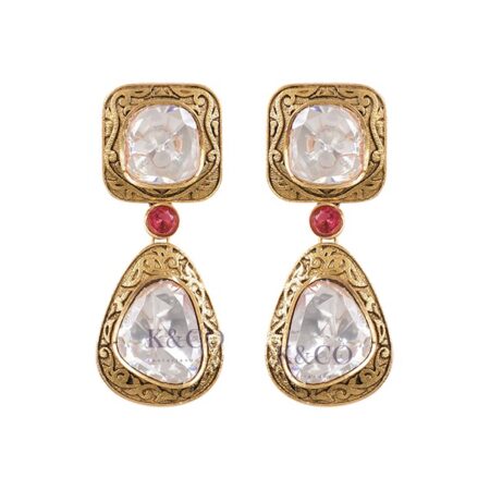 Designer Polki Earrings  with stone