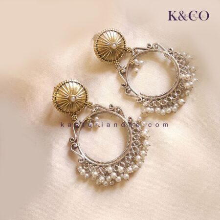 Saira Chandbaali Earrings, White