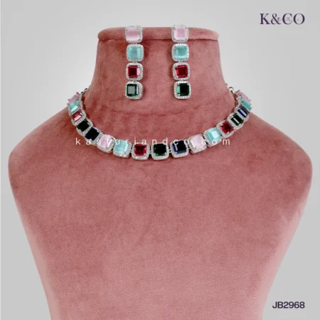 CZ Necklace with Stone