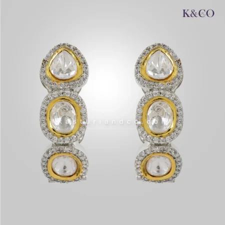 Jia Classic Polki CZ Earrings