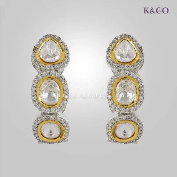 Jia Classic Polki CZ Earrings
