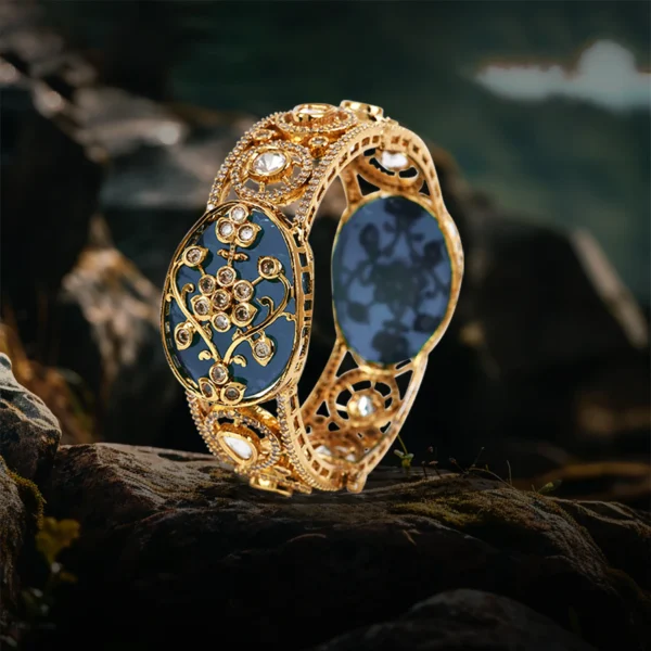 Kada with Mossainite Stones - Image 3