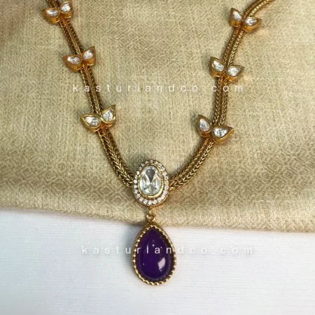 Grace Kundan Necklace Set with Stone