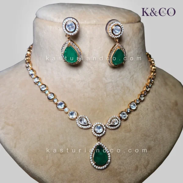 Moissanite Polki Necklace - Image 2
