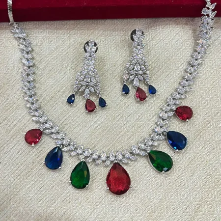 Muticolour Stone CZ Necklace