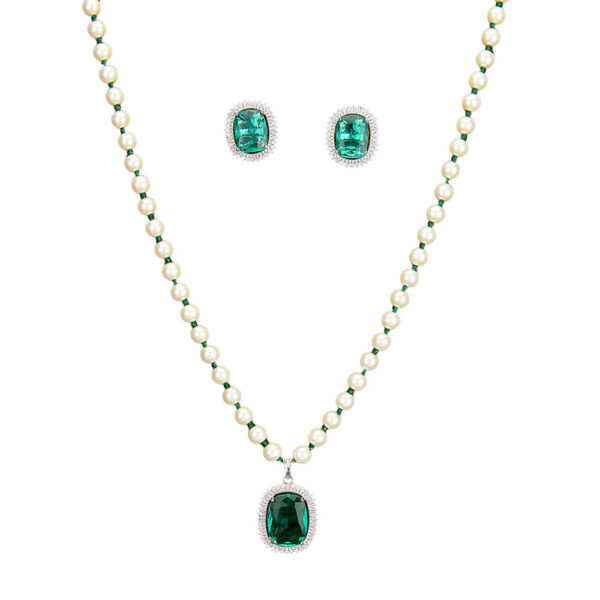 Ria CZ Necklace with stone - Image 2