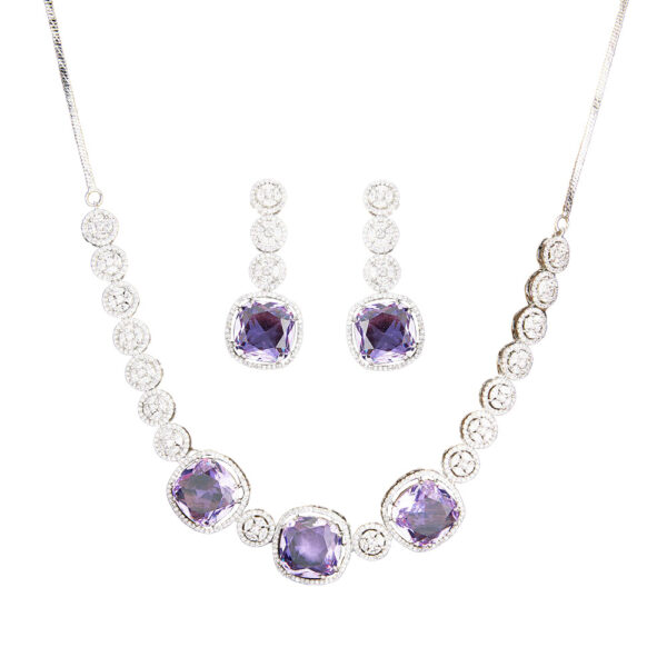 CZ Necklace with stones, CZ - Image 2