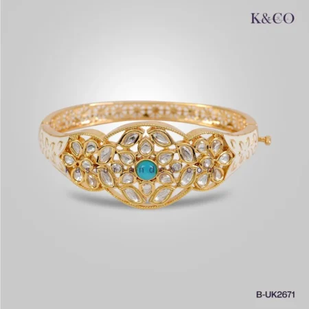 Openable Kundan Bracelet, with enamel work