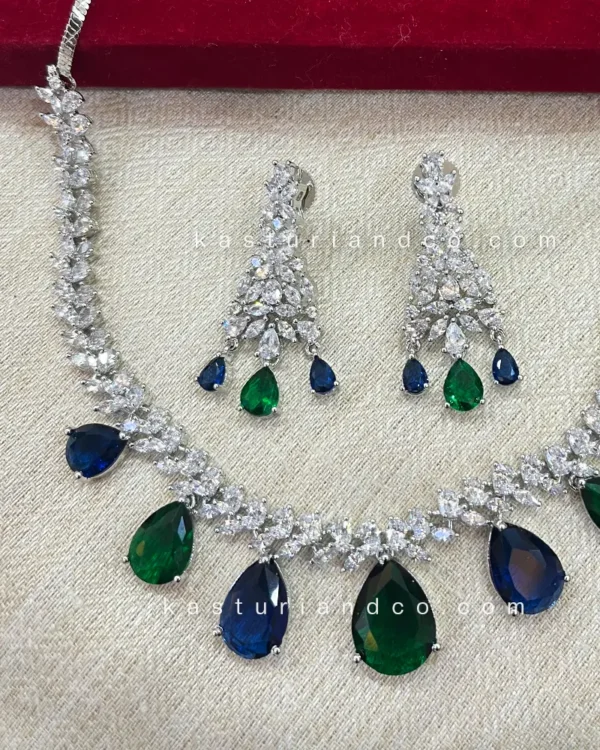 Perfect Evening Dress Necklace with CZ & Stones - Image 4