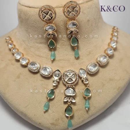 Tyani Fusion Necklace Set, Sea Green