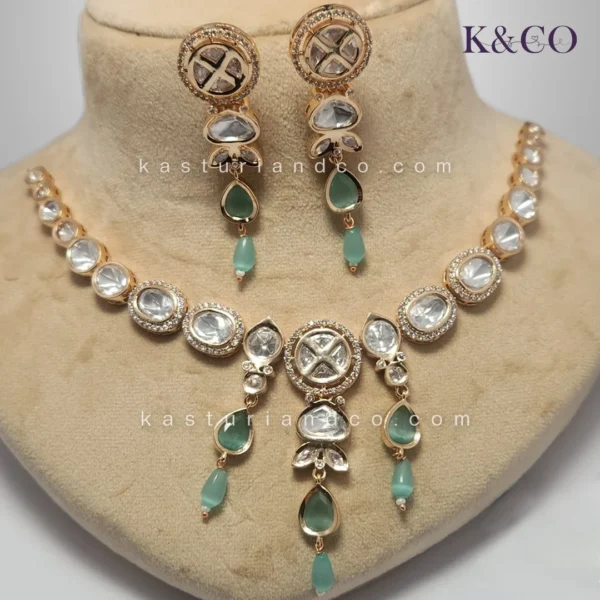 Tyani Fusion Necklace Set, Sea Green