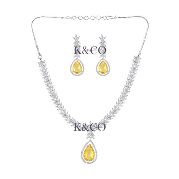 Yellow Quartz Stone Necklace - Image 3