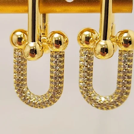 Earrings U Buckle Gold