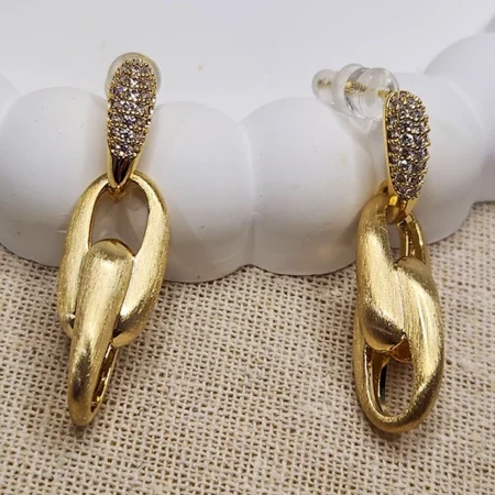 Clink Gold Link Earrings