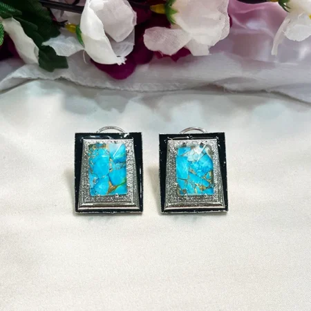Pari Crystal & CZ Earrings Blue