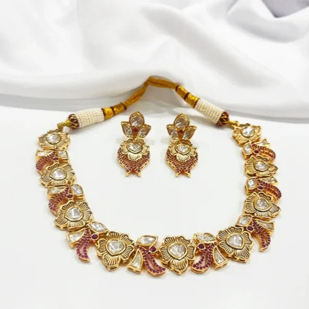 Designer Choker Necklace, Flowers