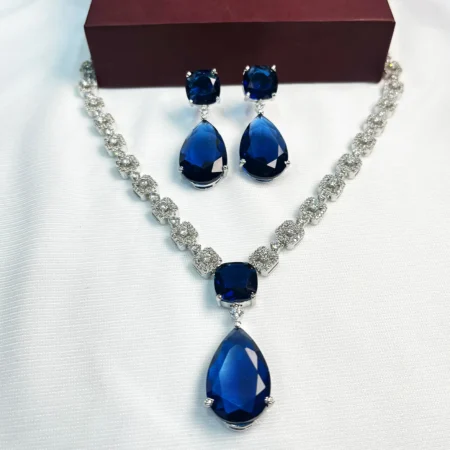 Kelly Cubic Zirconia Necklace with Stone Pendant