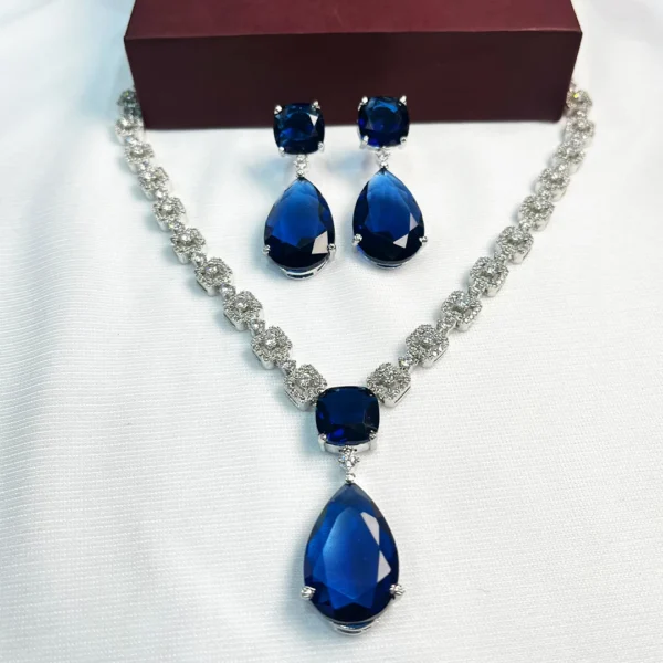 Kelly Cubic Zirconia Necklace with Stone Pendant