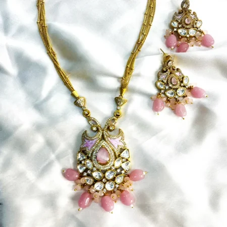 Tia Mossainite Necklace, layered Chains
