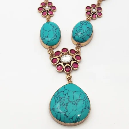 Sia Necklace with Stone and Polki