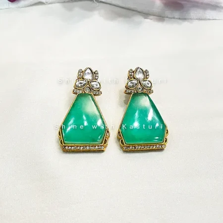 Meera Doublet stone polki earrings