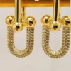 Earrings U Buckle Gold